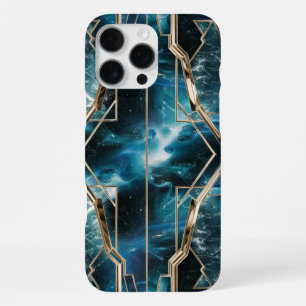 Funda Para iPhone 16 Pro Max Cobre Elegante Teal Gold Opulento Femenino