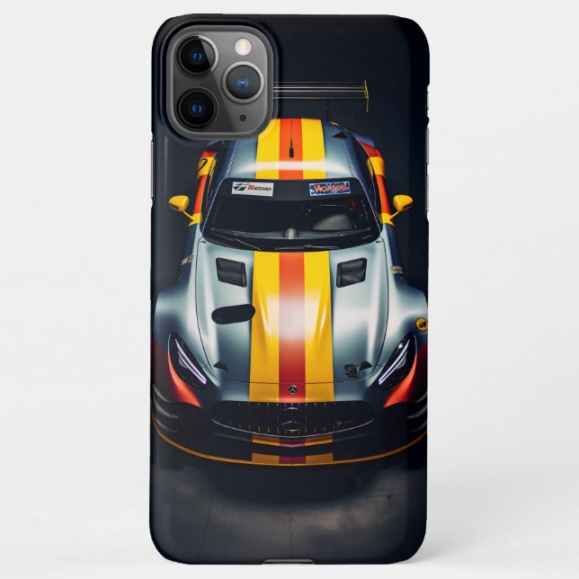 Funda Para iPhone Coche de carreras colorido (Reverso)