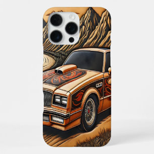 Funda Para iPhone 16 Pro Max Coche muscular entre las majestuosas montañas