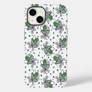 Funda Para iPhone 14 Cochecito Irlandés Vintage para Bebé Futuro Madre