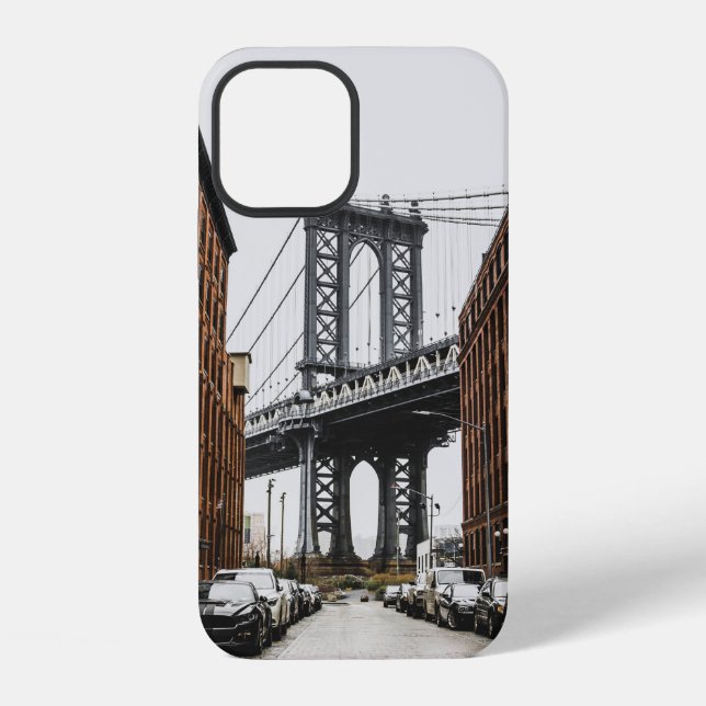 FUNDA PARA iPhone COCHES APARCADOS CERCA DEL EDIFICIO MARRÓN (Reverso )