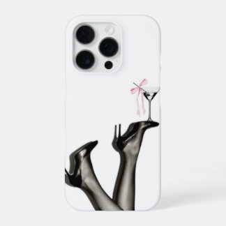 Funda Para iPhone 16 Pro Cocktail de raya rosa chic