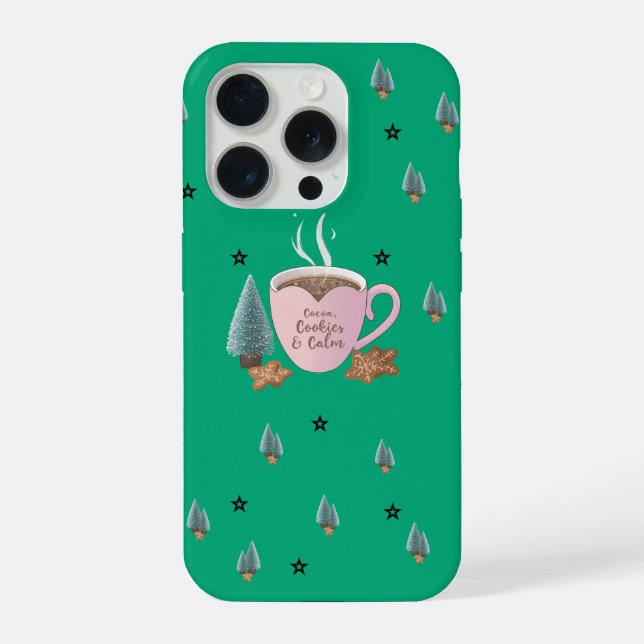 Funda Para iPhone Cocoa, Cookies & Calm – Pastel Christmas CoT-Shirt (Reverso )