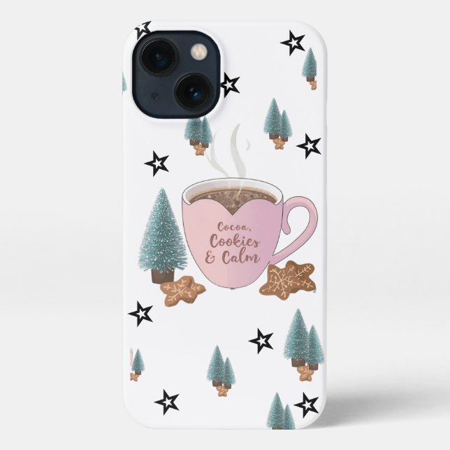 Funda Para iPhone Cocoa, Cookies & Calm – Pastel Christmas CoT-Shirt (Reverso )