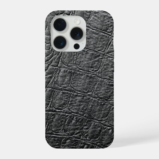 Funda Para iPhone Cocodrilo negro moderno (Reverso )