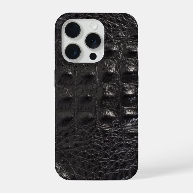 Funda Para iPhone Cocodrilo negro moderno (Reverso )