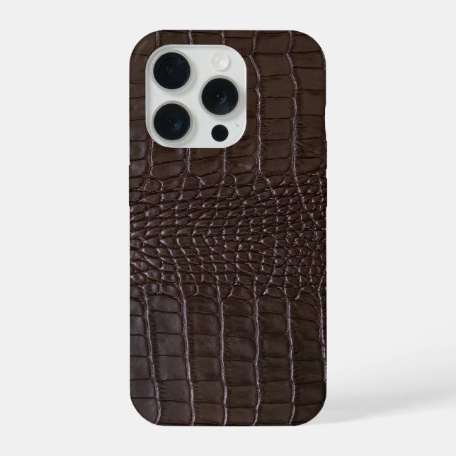 Funda Para iPhone Cocodrilo Negro Moderno (Reverso )