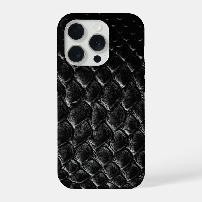 Funda Para iPhone Cocodrilo negro moderno (Reverso )