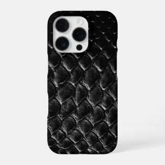 Funda Para iPhone 16 Pro Cocodrilo negro moderno