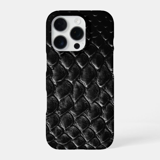 Funda Para iPhone Cocodrilo negro moderno (Reverso)