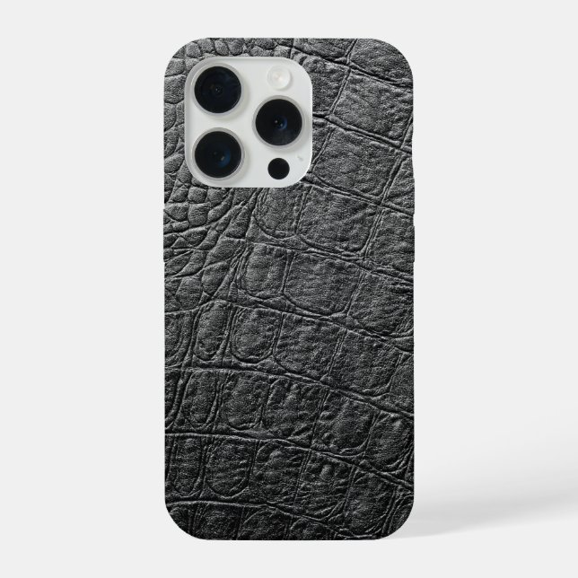 Funda Para iPhone Cocodrilo negro moderno (Reverso )