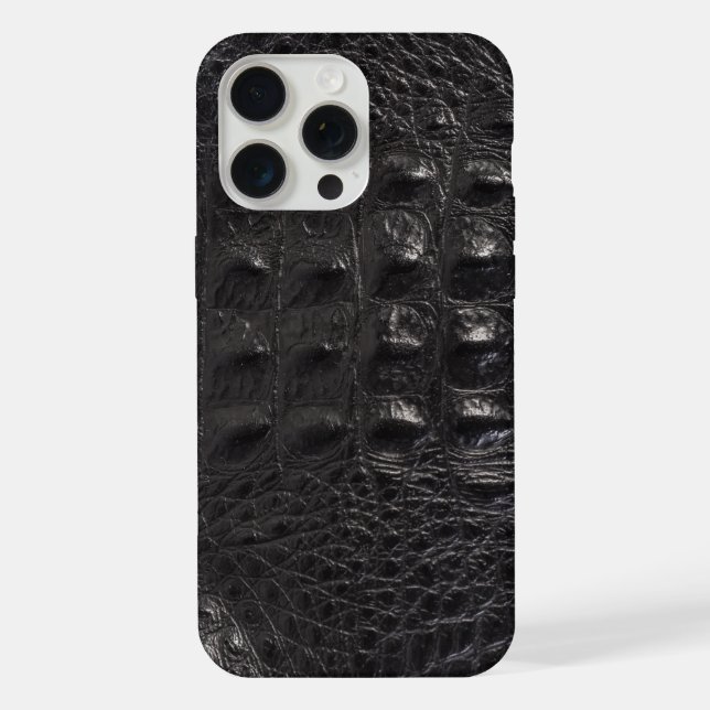 Funda Para iPhone Cocodrilo negro moderno (Reverso )