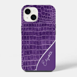 Funda Para iPhone 14 Cocodrilo púrpura personalizado