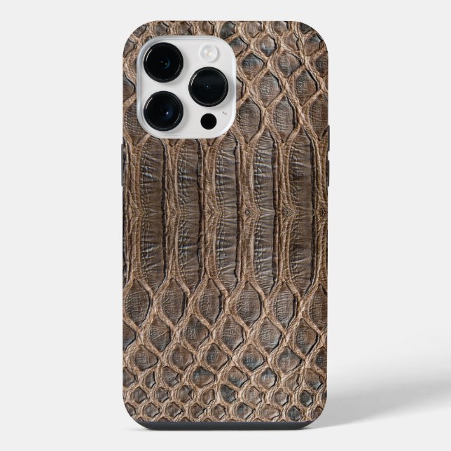 Funda Para iPhone Cod.03 de textura de piel reptil (Reverso )