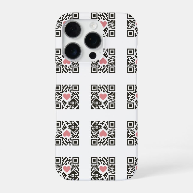 Funda Para iPhone Código de amor QR (Reverso)