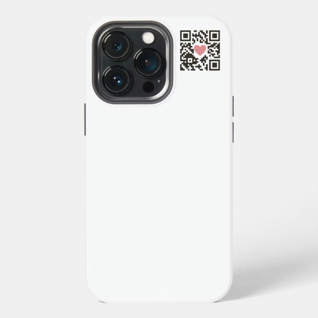Funda Para iPhone Código de amor QR (Reverso )