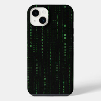 Funda Para iPhone 14 Plus Código de Matrix Verde