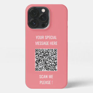 Funda Para iPhone 13 Pro Código QR Añadir mensaje especial regalo de sorpre