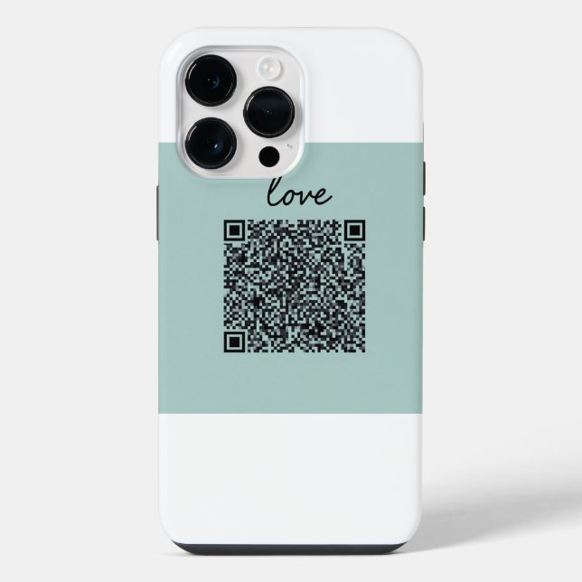 Funda Para iPhone Código QR de Amor (Reverso )