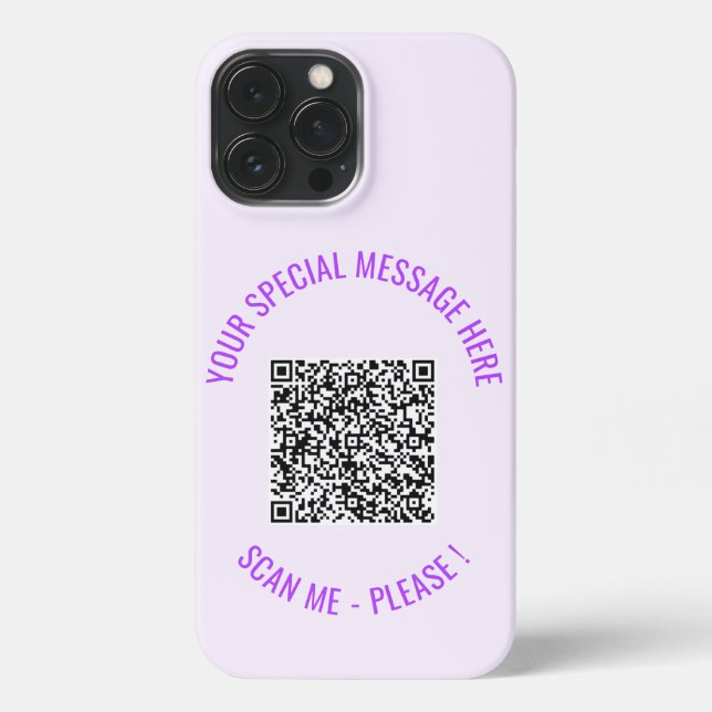 Funda Para iPhone Código QR Texto Su mensaje especial regalo de estu (Reverso )