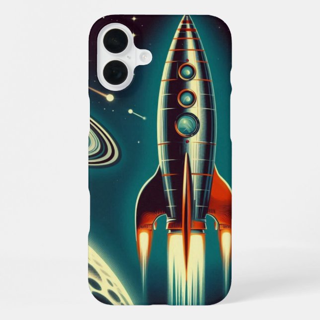Funda Para iPhone Cohete espacial  (Reverso )