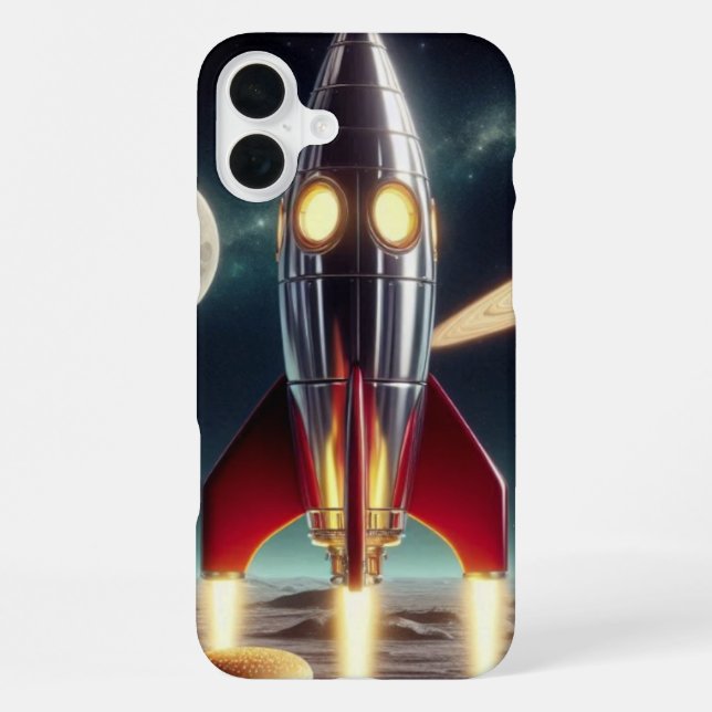 Funda Para iPhone Cohete espacial  (Reverso )