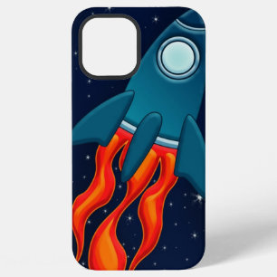 Funda Para iPhone 12 Pro Max Cohete Espacial Lindo y Diseño de Espacio Exterior