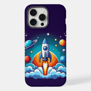 Cohete retro del espacio exterior