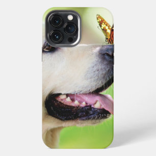 Funda Para iPhone 13 Pro Max Cojín decorativo De Labrador Y Mariposa