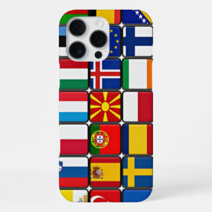Funda Para iPhone 16 Pro Max colección de banderas internacionales, banderas de