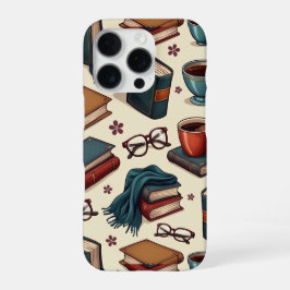 Funda Para iPhone 16 Pro Colección de café y libros