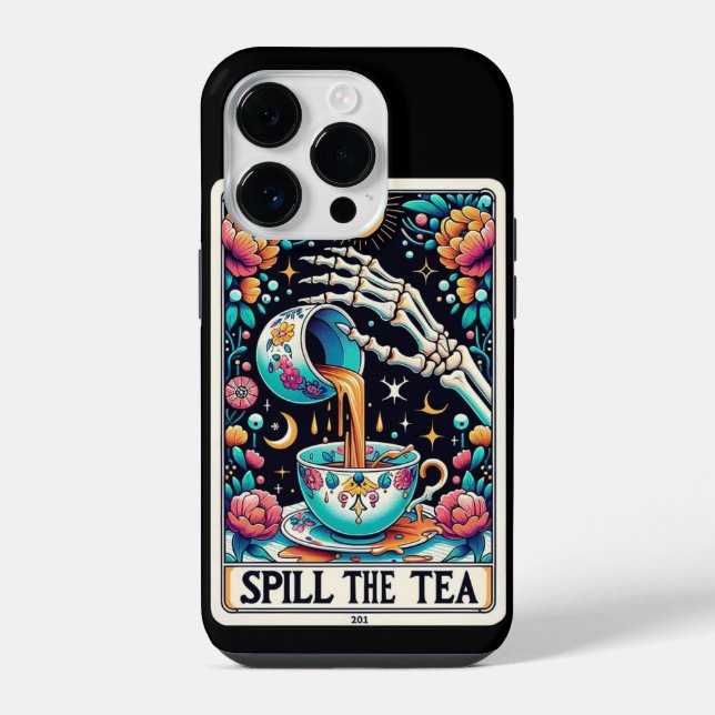 Funda Para iPhone Colección de Cartas de Tarot 'Spill the Tea' (Reverso )