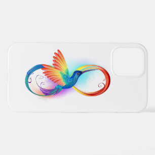 Funda Para iPhone 12 Colibrí arcoiris con símbolo Infinity