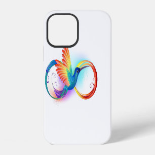 Funda Para iPhone 12 Colibrí arcoiris con símbolo Infinity