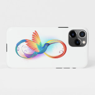 Funda Para iPhone 11Pro Colibrí arcoiris con símbolo Infinity