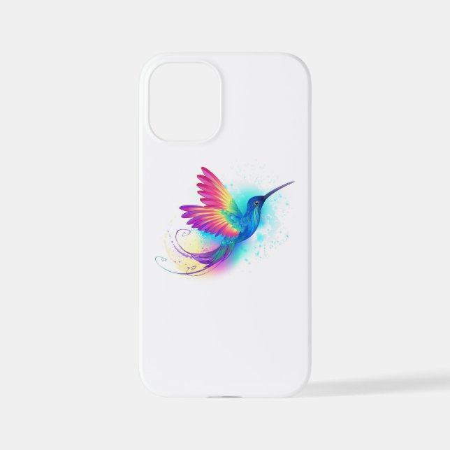 Funda Para iPhone Colibrí arcoiris exótica (Reverso )