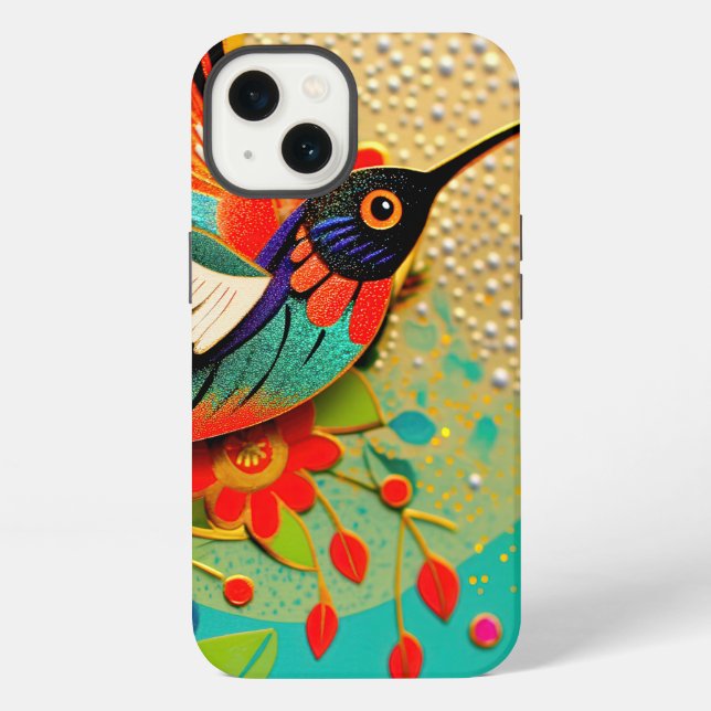 Funda Para iPhone Colibrí Ocupado (Reverso )
