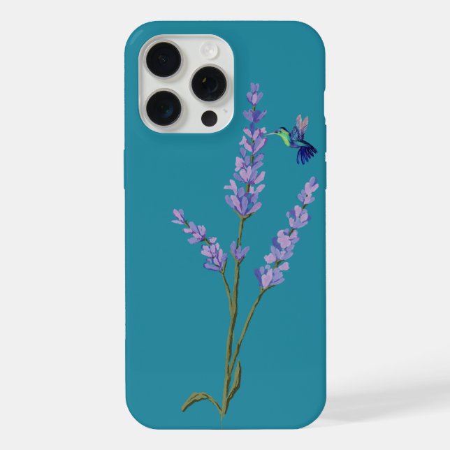 Funda Para iPhone Colibrí y Lavanda (Reverso )