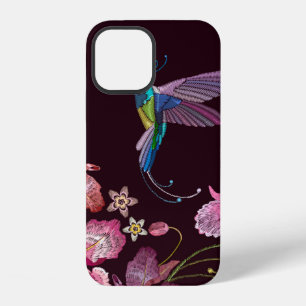 Funda Para iPhone 12 Colibrí y orquídea flores tropicales exóticas se