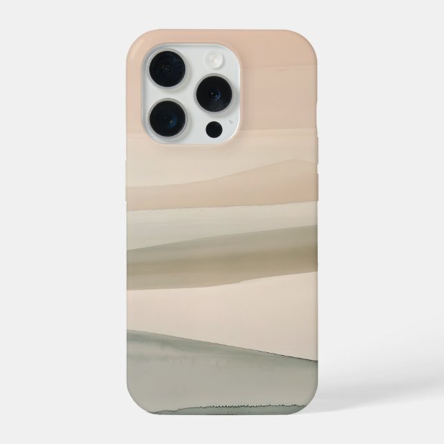 Funda Para iPhone Colinas suaves de salvia abstracta Paisaje minimal (Reverso )