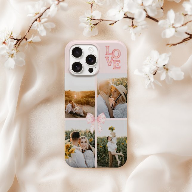 Funda Para iPhone Collage de 4 fotos personalizadas con acuarela de  (Subido por el creador)