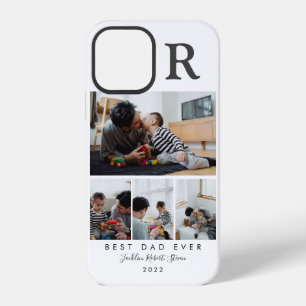 Funda Para iPhone 12 Collage de 4 Fotos Personalizado Mejor Papá del Mu