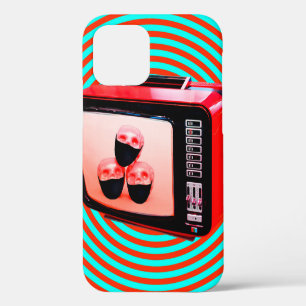 Funda Para iPhone 12 Collage de arte contemporáneo. Noticias de Tv conc