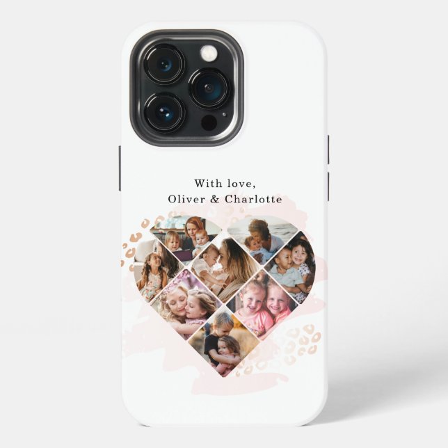 Funda Para iPhone Collage de corazón (Reverso )