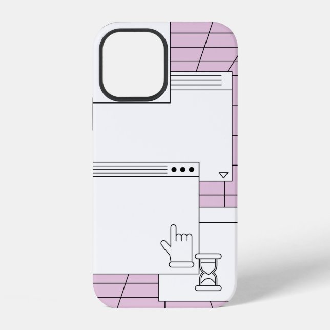 Funda Para iPhone Collage de elementos de interfaz de usuario. Cyber (Reverso )