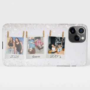 Funda Para iPhone 11Pro Max Collage de fotos de aperitivos polaroides, amigos 