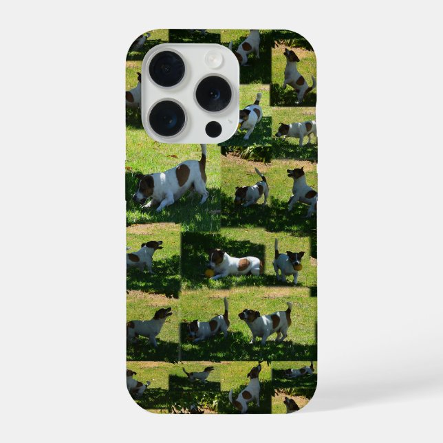 Funda Para iPhone Collage de fotos de Fox Terrier, (Reverso )