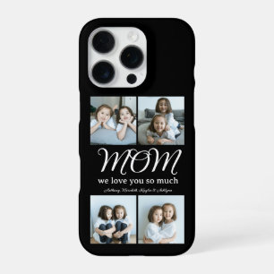 Funda Para iPhone 16 Pro Collage de fotos de mamá con tipografía moderna Te