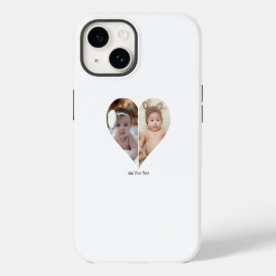 Funda Para iPhone 14 Collage de Fotos en Forma de Corazón 2
