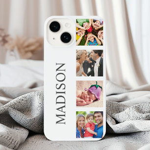 Funda Para iPhone 14 Collage de fotos familiar personalizado blanco per